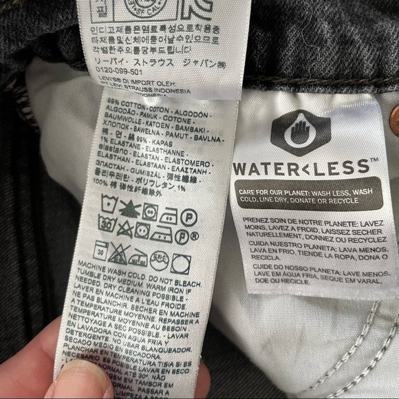 Levi’s Wedgie Fit Washed Black Size 27 - Picture 4 of 6